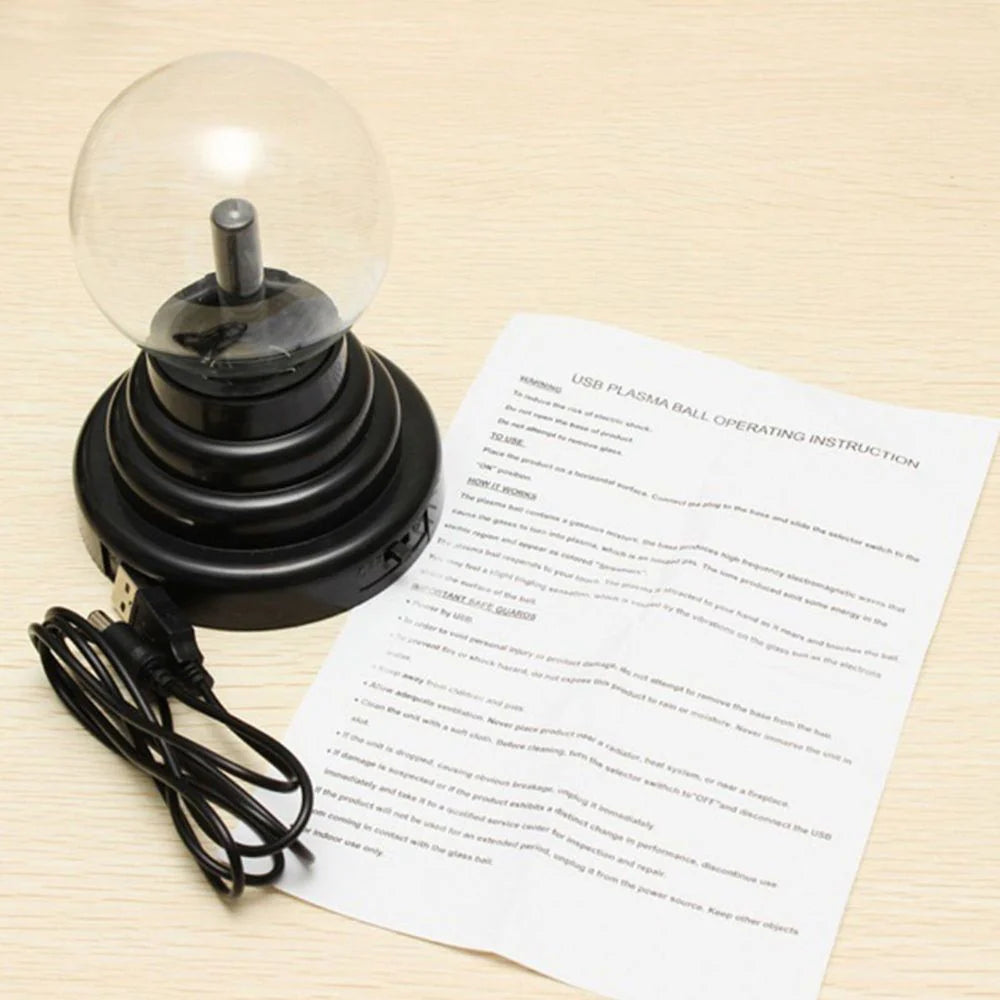 Magic Plasma Ball Electric Touch USB 14Cm Lamp Globe Night Light Glass Lighting