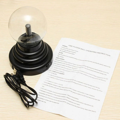 Magic Plasma Ball Electric Touch USB 14Cm Lamp Globe Night Light Glass Lighting