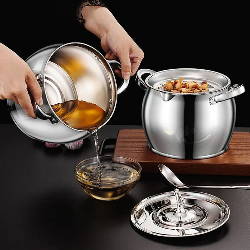 High Temperature Resistant Stainless Steel Lard Jar