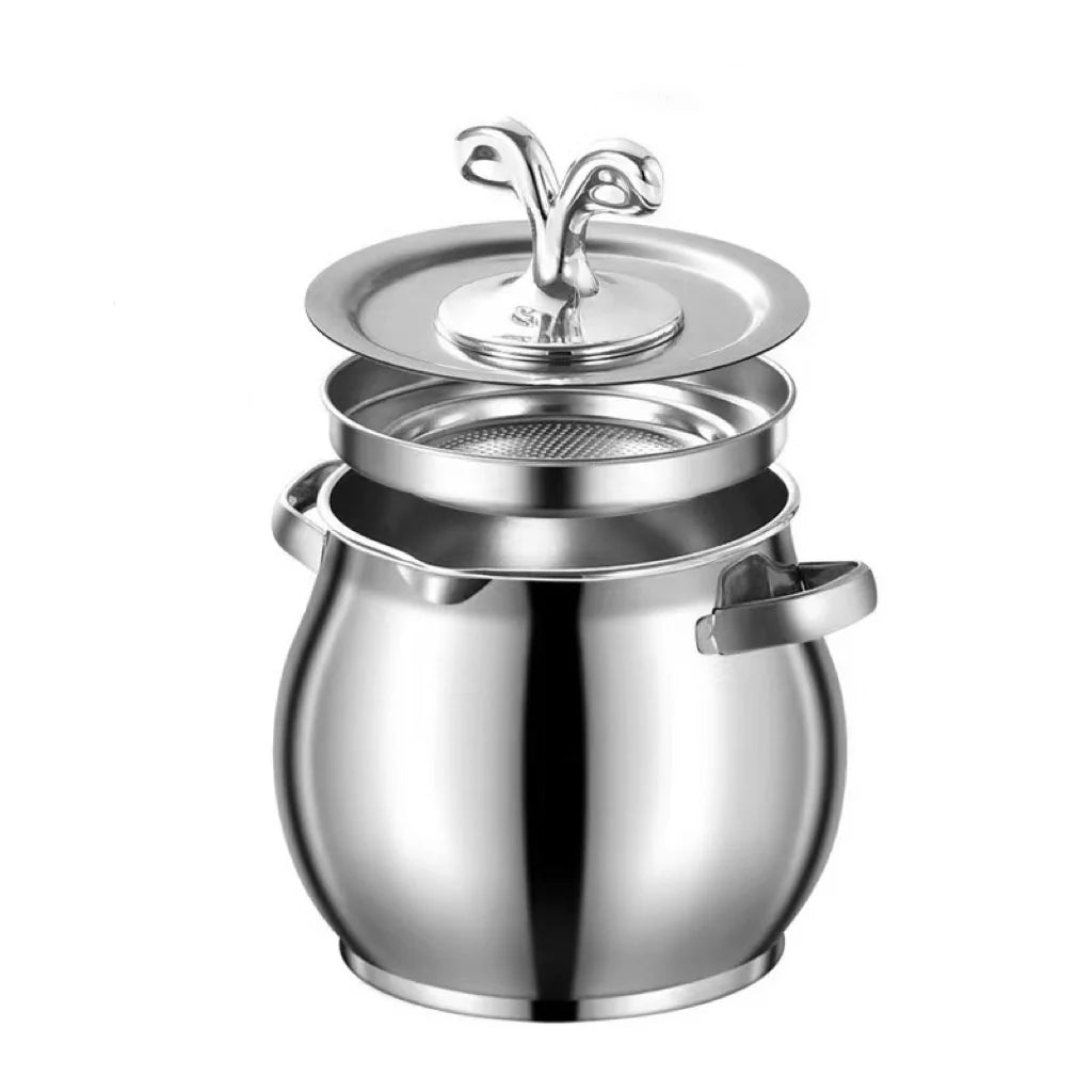 High Temperature Resistant Stainless Steel Lard Jar
