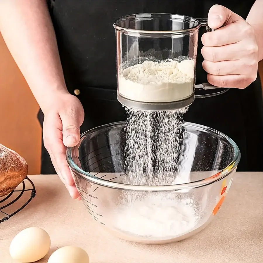 Semi-Automatic Hand Press Flour Sifter